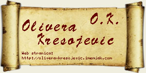 Olivera Kresojević vizit kartica